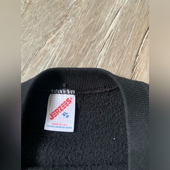 VTG Jerzees Sweatshirt Graphic Crewneck Mocking Bird Wood Pecker Multi Color XL - Picture 6 of 9